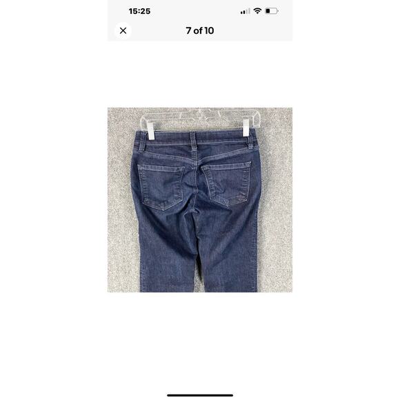 Ann Taylor Loft Curvy Straight Jeans Women's 25/ 0 Denim Stretch Cotton Blend - Picture 7 of 11